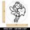 Tooth Fairy with Large Molar Flying Pixie Rubber Stamp for Stamping Crafting